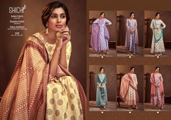 Shichi Naaz Nayra Cut Stylish Linen Designer Gown Collection
